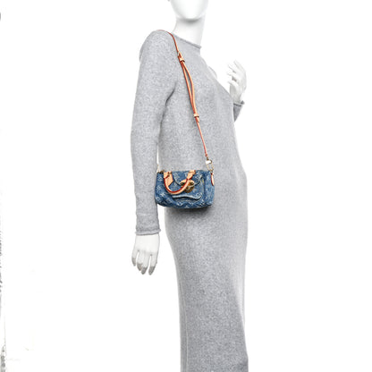 Louis Vuitton Monogram Denim Nano Speedy Blue 2 of 9