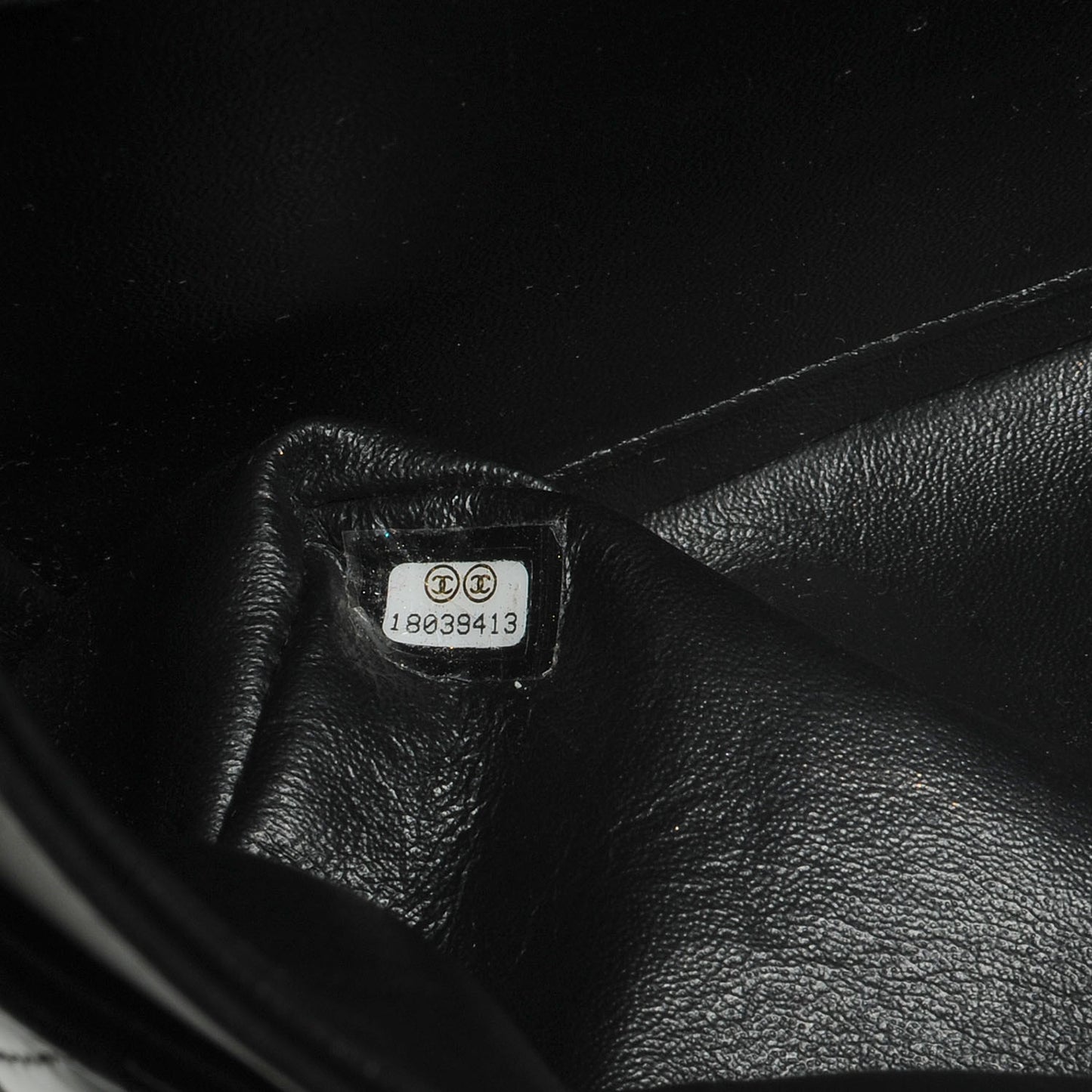 Patent Quilted Maxi Double Flap Black