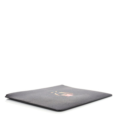 Givenchy Textured Coated Canvas Rottweiler Print Medium Cosmetic Pouch Black 4 of 6