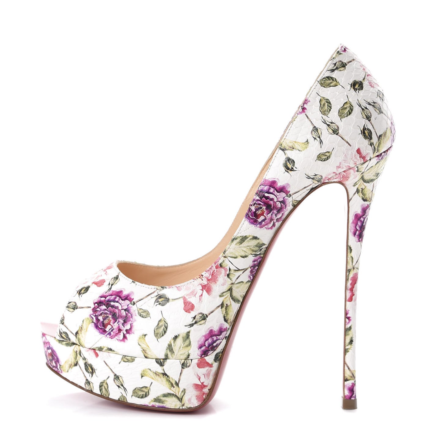 Watersnake Fiori Fetish Peep 150 Pumps 38 Latte Pompadour