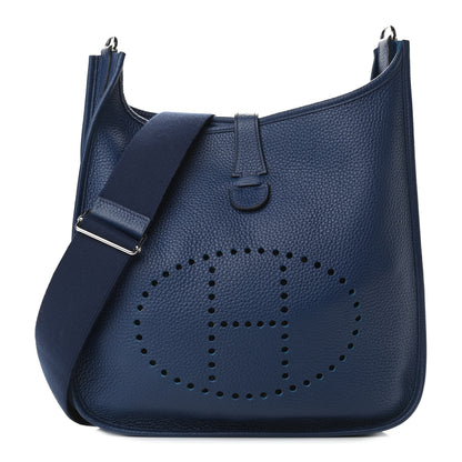 Hermes Taurillon Clemence Evelyne III GM Bleu Saphir 1 of 9