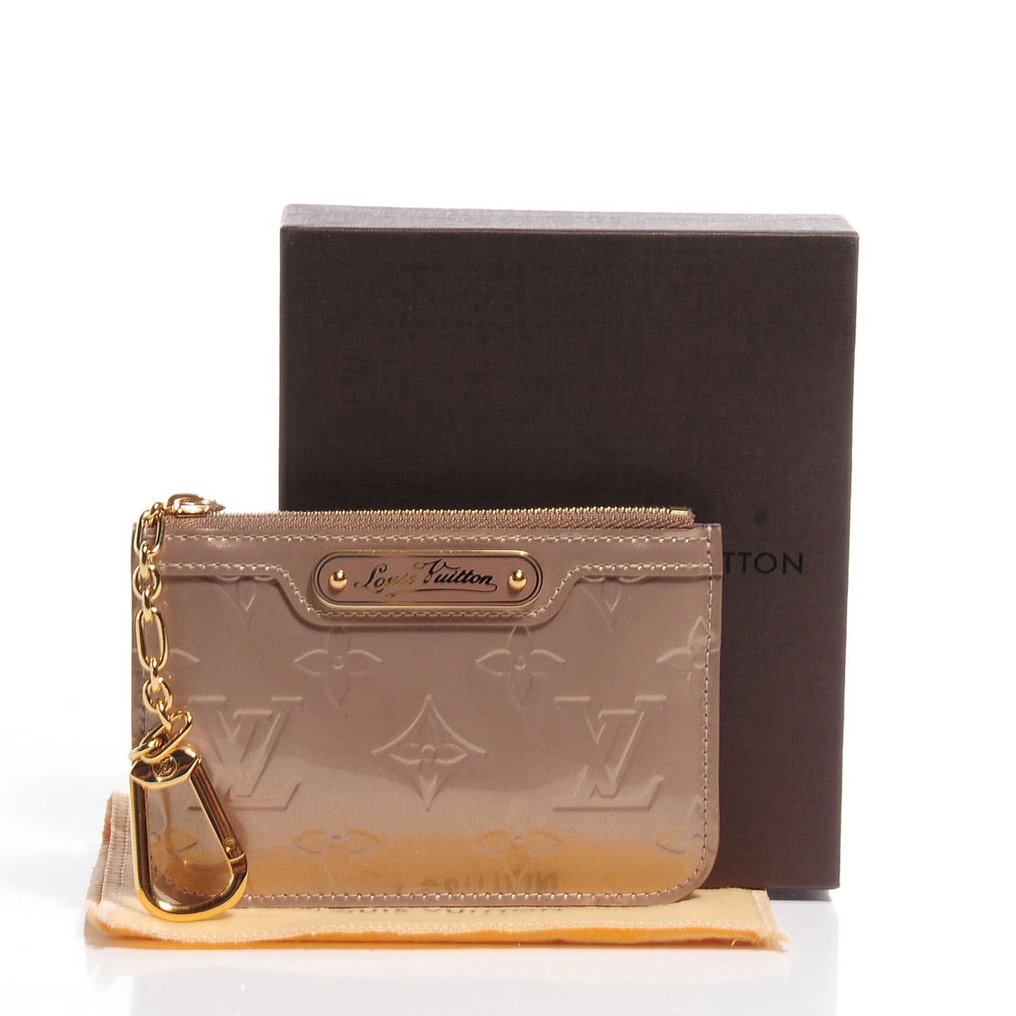 Vernis Key Pouch Beige Poudre