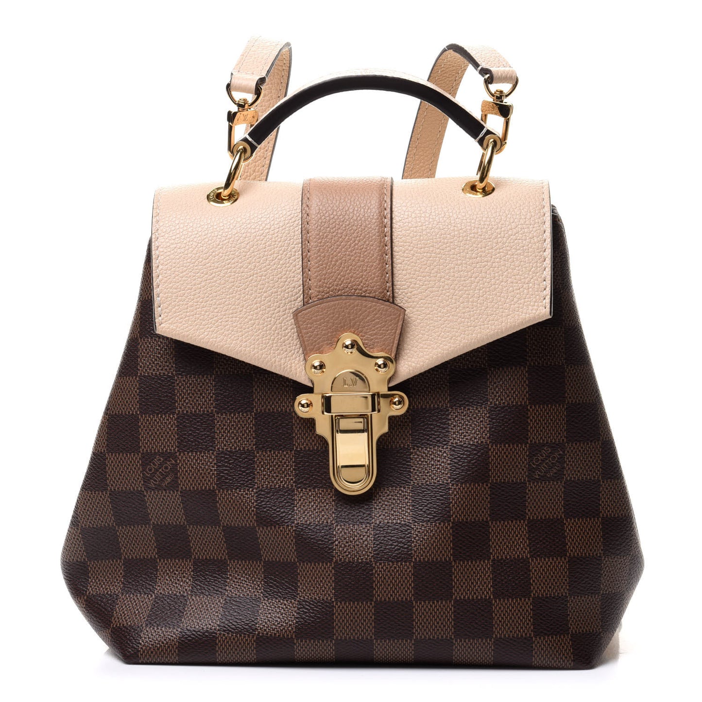 Damier Ebene Clapton Backpack Creme
