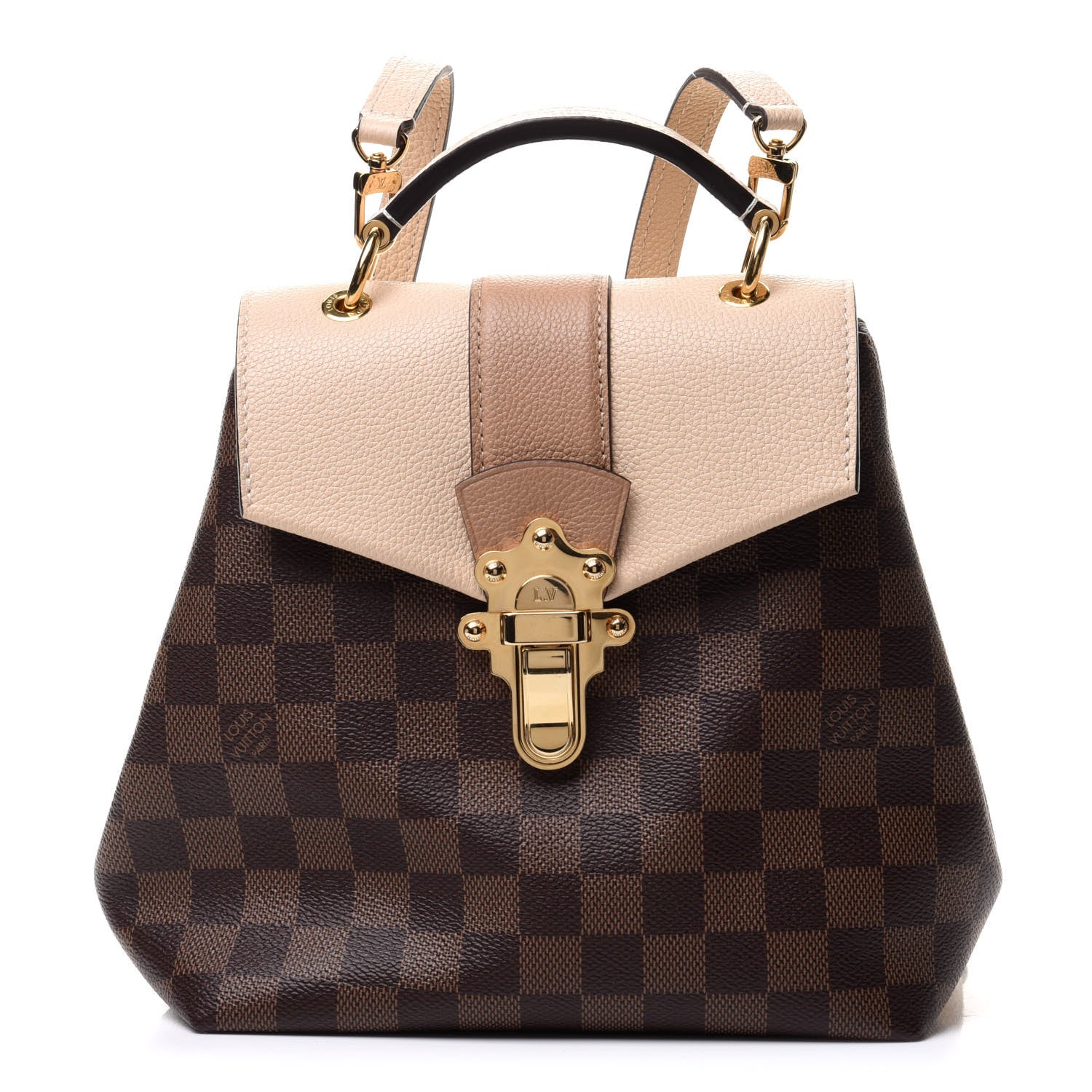 Louis Vuitton Damier Ebene Clapton Backpack Creme 1 of 13