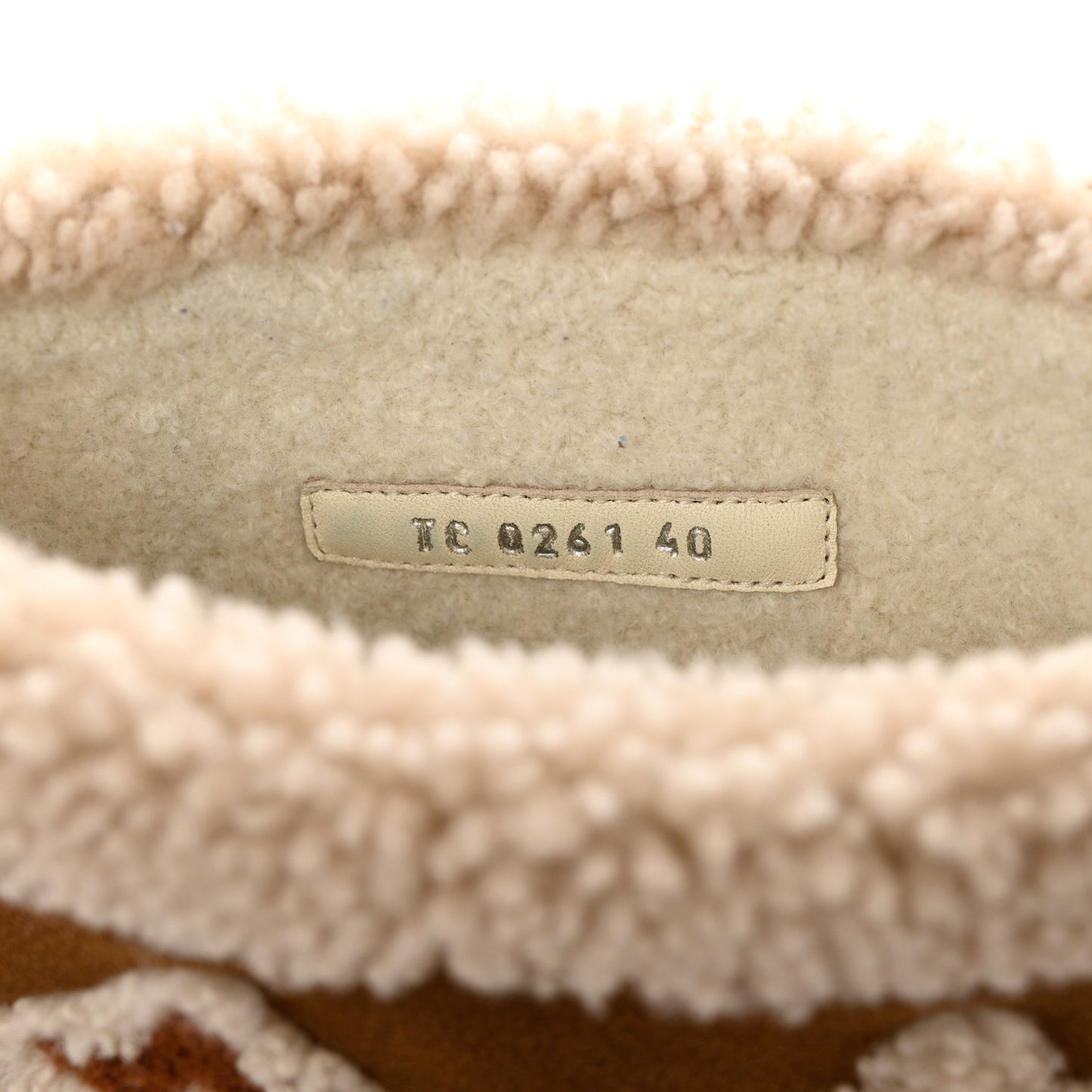 Suede Calfskin Shearling Snowdrop Flat Ankle Boot 40 Cognac