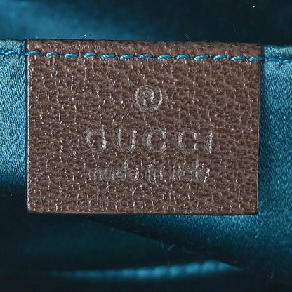 Gucci GG Supreme Monogram Textured Dollar Calfskin Web Small Ophidia Dome Shoulder Bag Beige Ebony New Acero 6 of 9