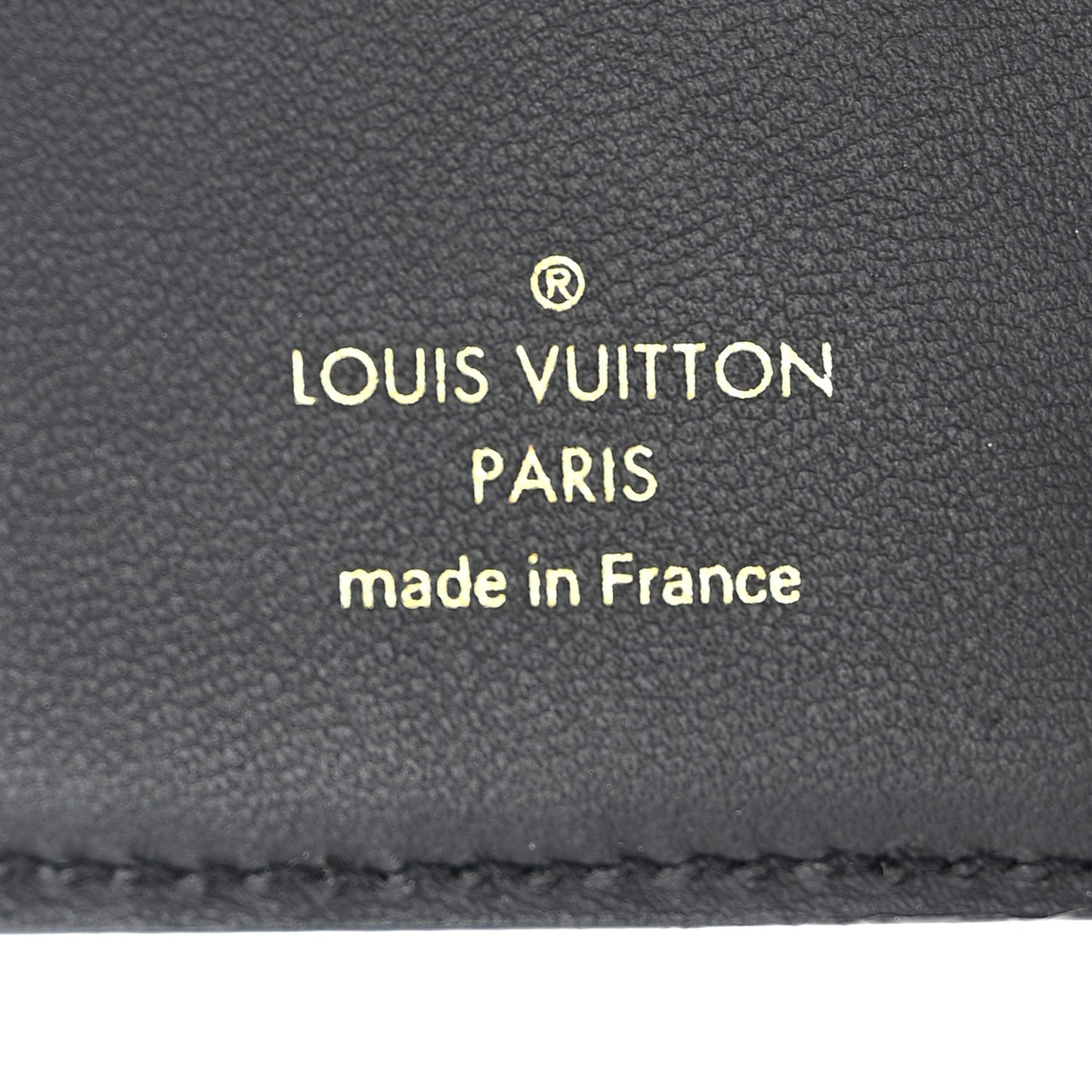 Lambskin Embossed Monogram Lou Coussin Wallet Black