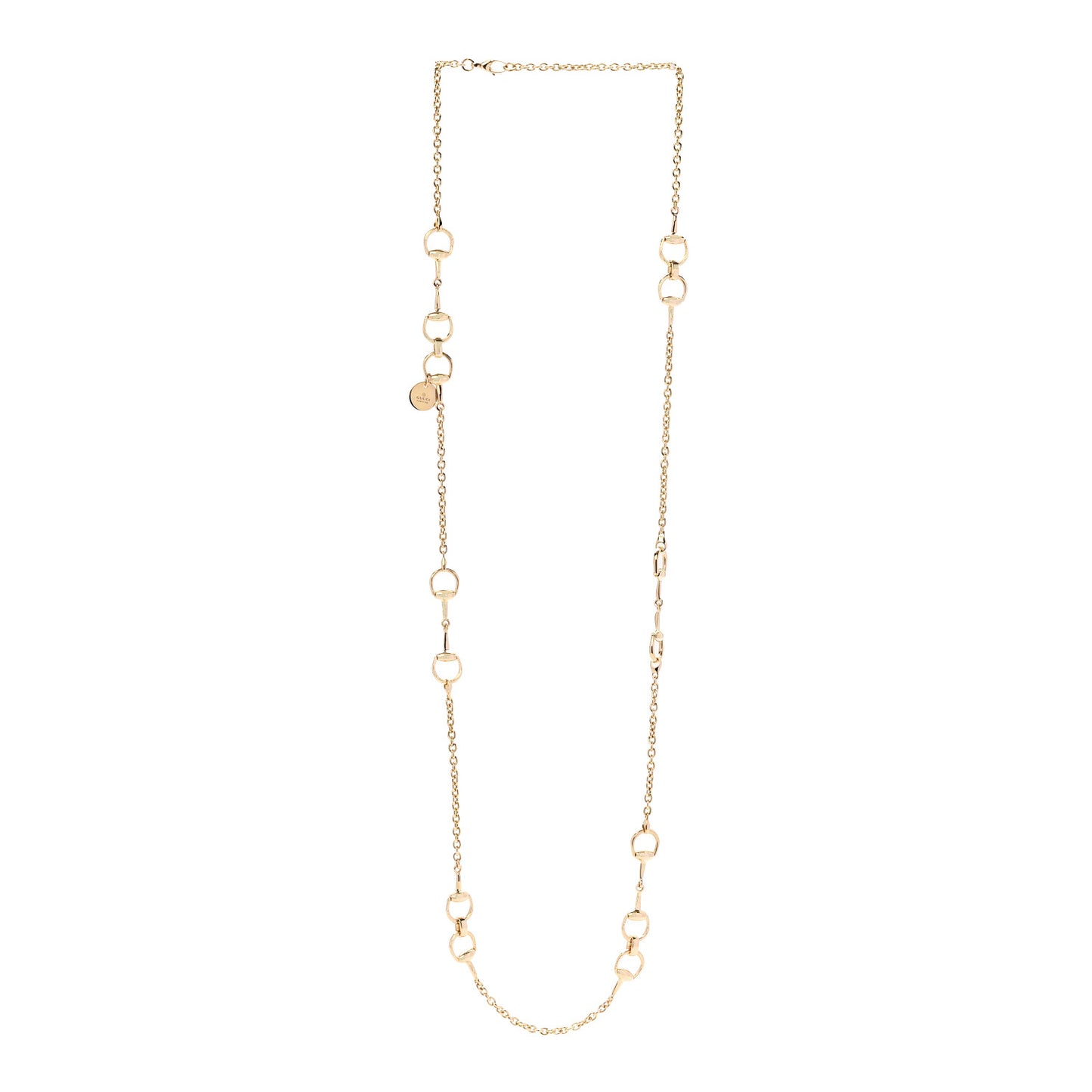 18K Yellow Gold Horsebit Link Necklace