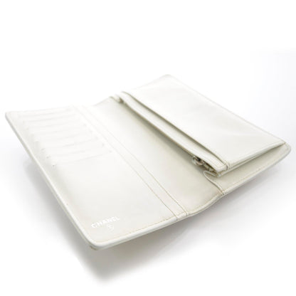 Chanel Calfskin Diamond Stitched Yen Wallet Beige 5 of 9