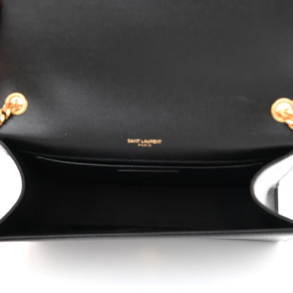 Saint Laurent Grain De Poudre Medium Classic Monogram Kate Satchel Black 5 of 8