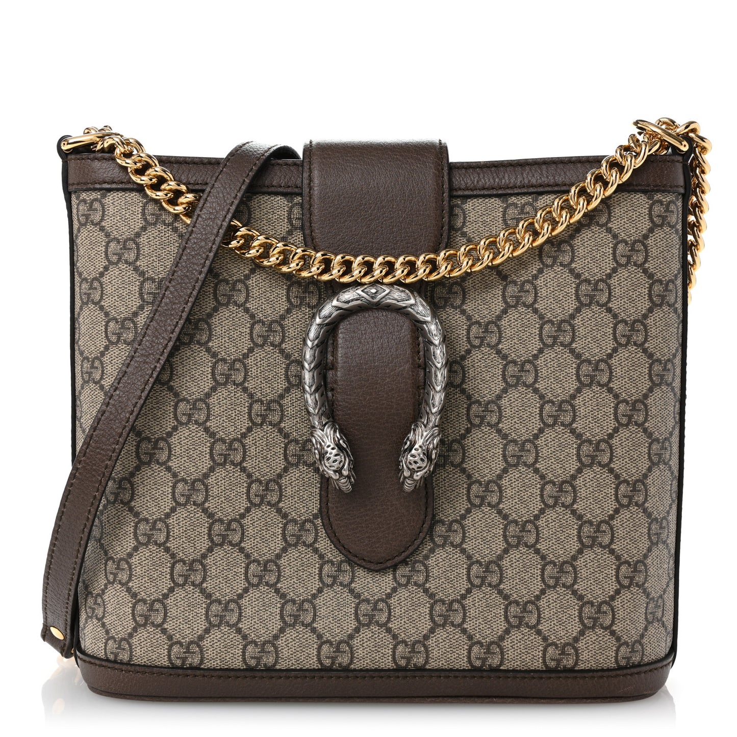 GG Supreme Monogram Medium Dionysus Bucket Bag Beige New Acero