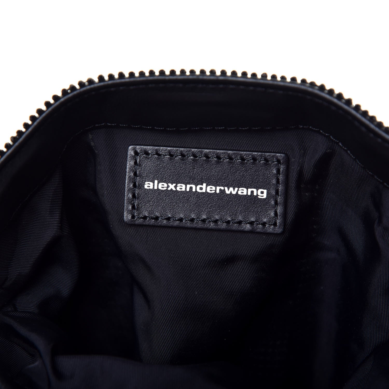 Alexander Wang Rhinestone Chain Mesh Wanglock Logo Pouch Black White 6 of 6