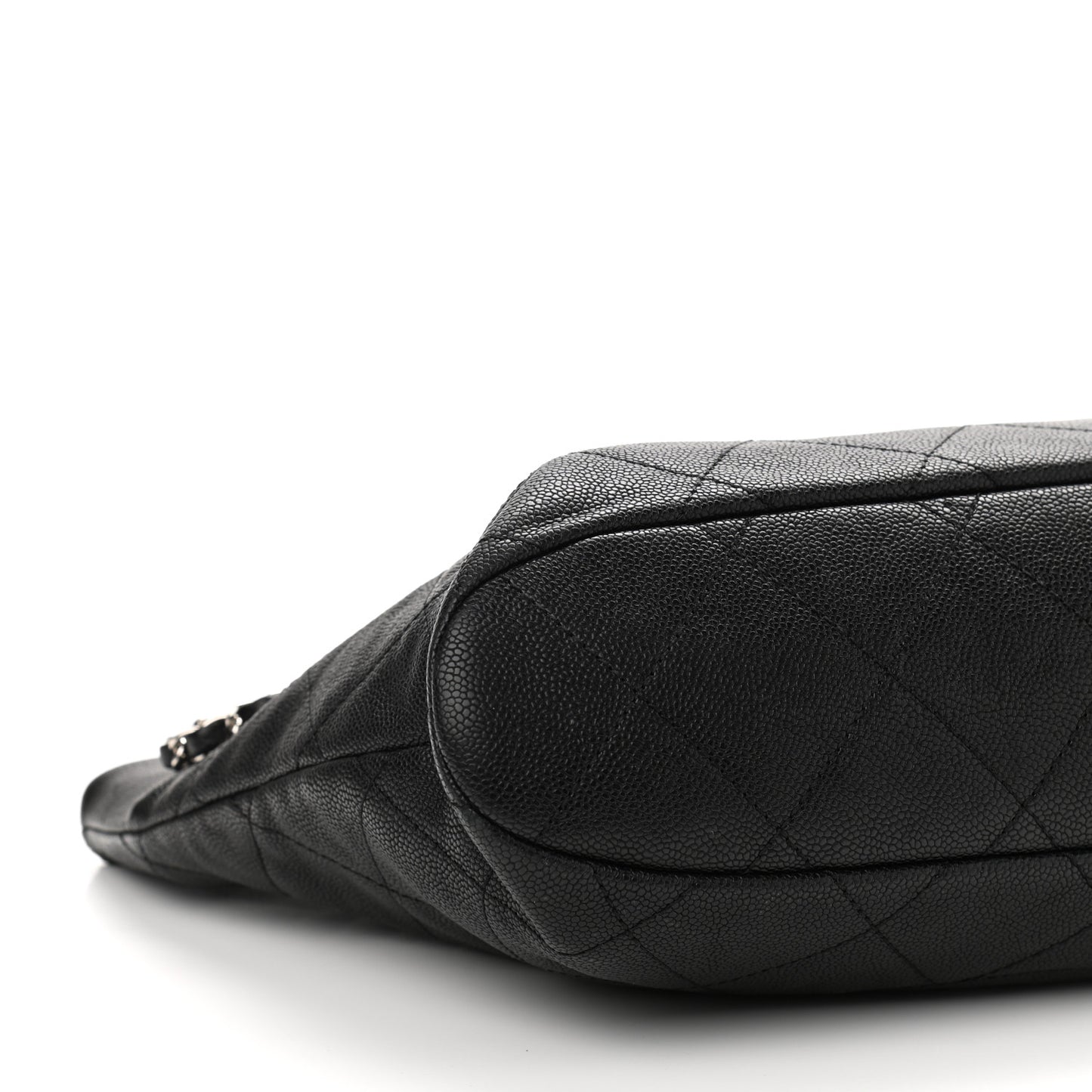 Caviar Quilted Large CC Tote Black