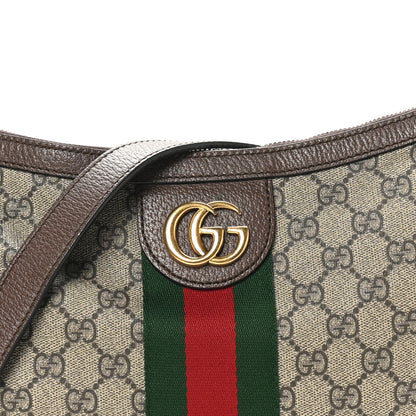 Gucci GG Supreme Monogram Web Small Ophidia Half Moon Hobo Brown 8 of 12