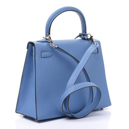 Hermes Epsom Kelly Sellier 25 Bleu Paradis 3 of 40