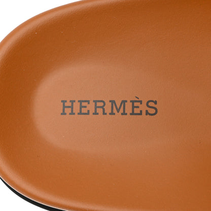 Hermes Calfskin Mens Chypre Sandals 43 Gold 7 of 10