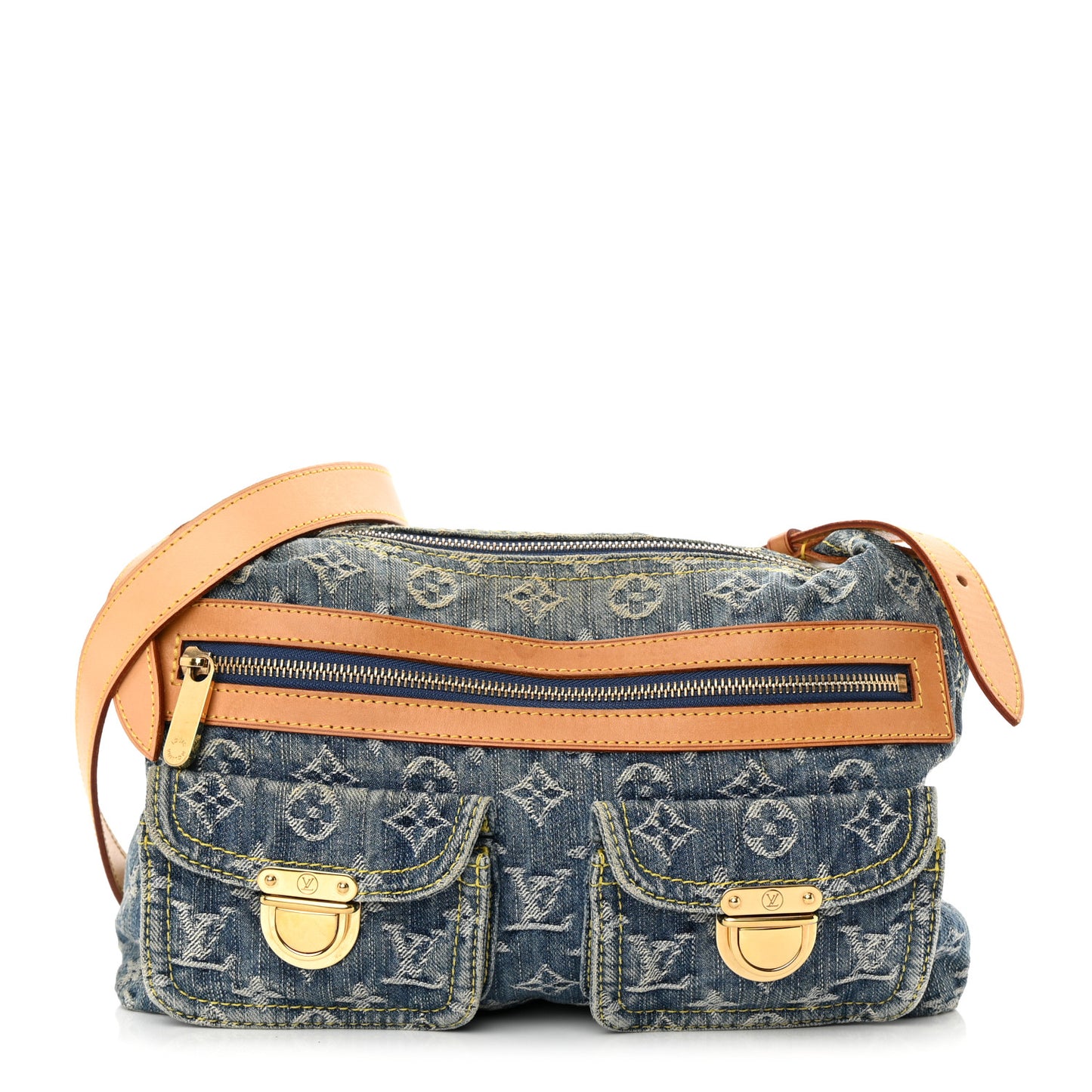 Monogram Denim Baggy PM Blue