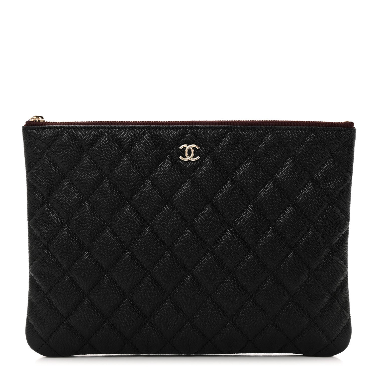 Chanel Caviar Quilted Medium Cosmetic Case Black 1 of 8
