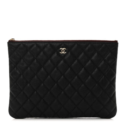 Chanel Caviar Quilted Medium Cosmetic Case Black 1 of 8