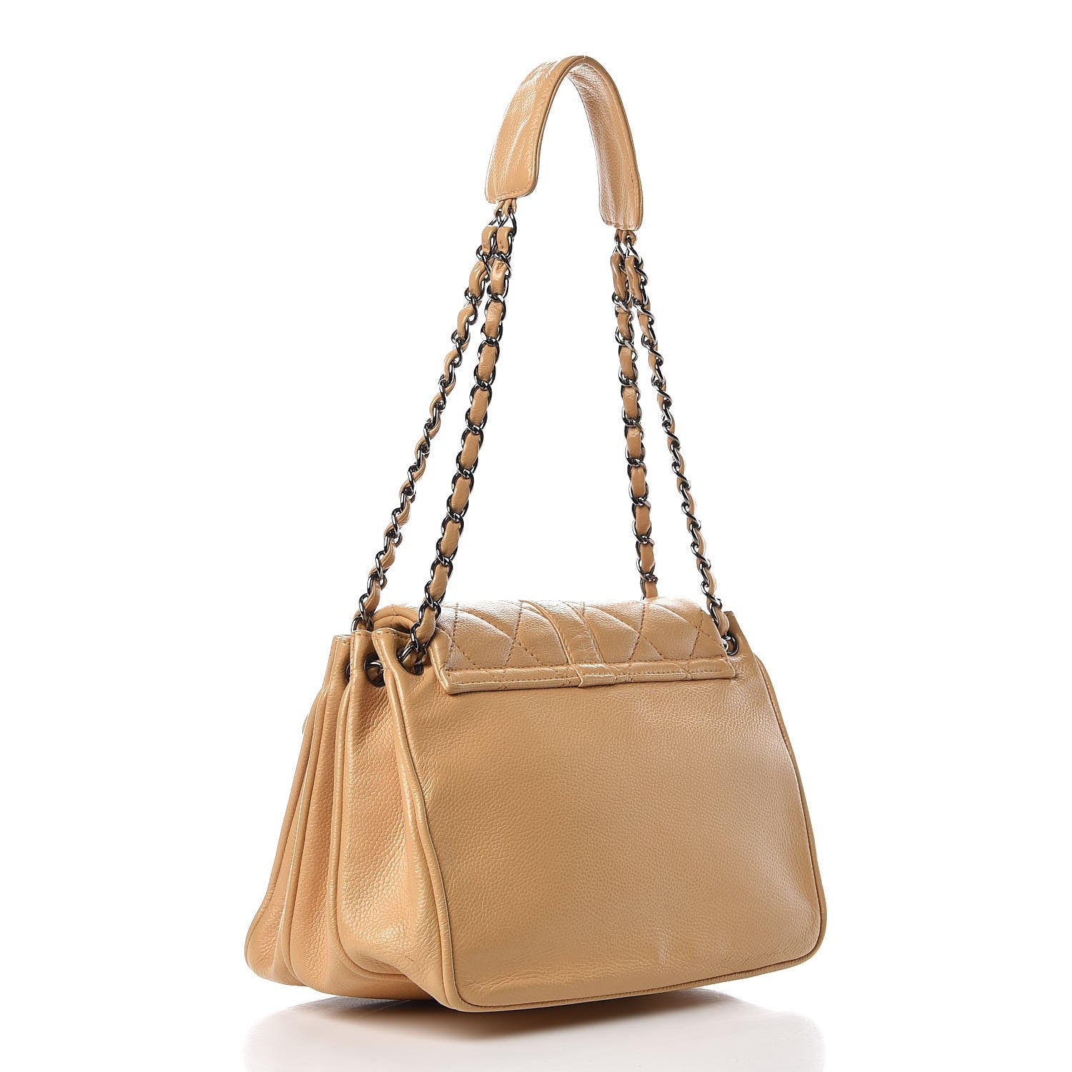 Chanel Caviar Quilted Accordion Mademoiselle Flap Beige 3 of 10