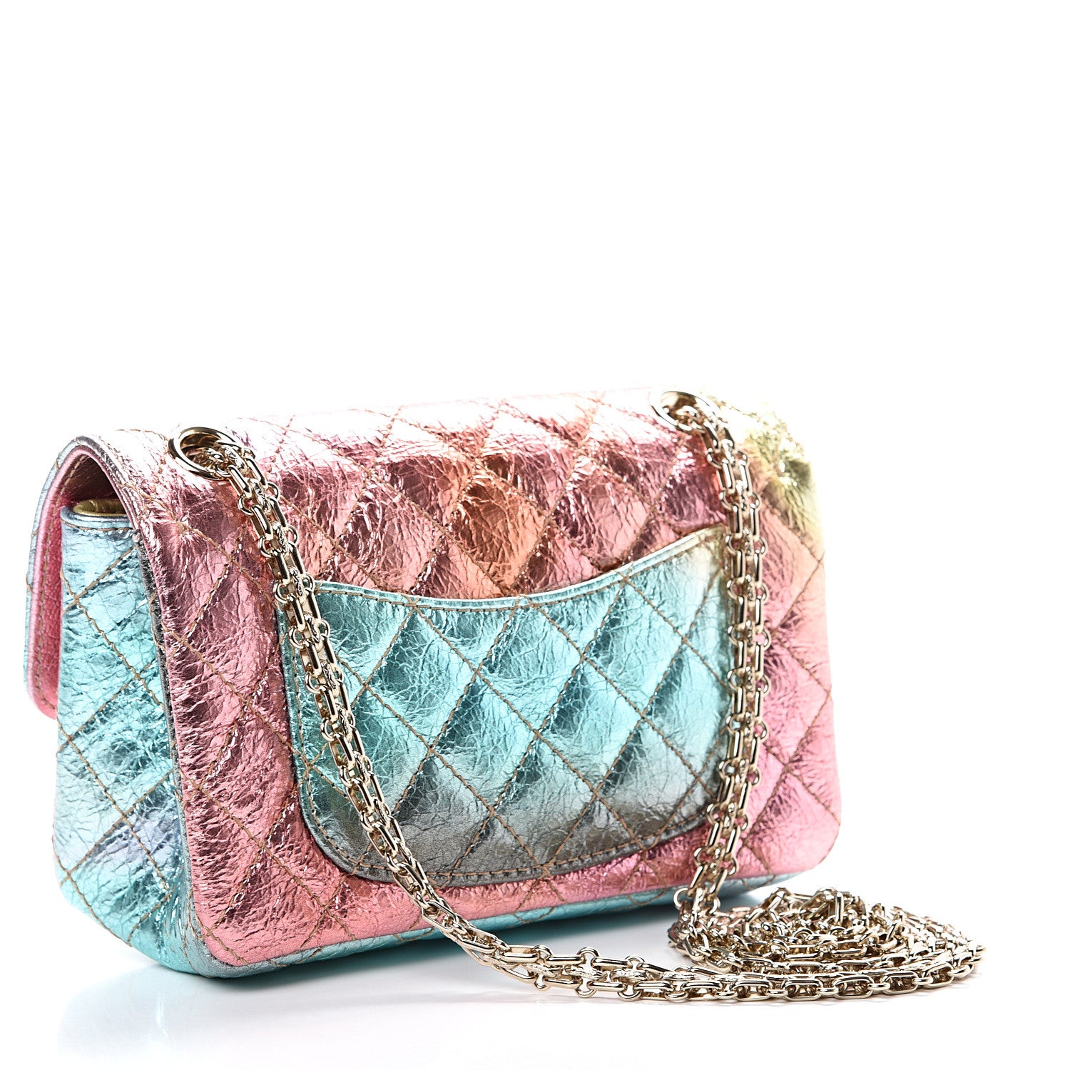 Chanel Metallic Goatskin Quilted Mini 2.55 Reissue Flap Multicolor 2 of 10