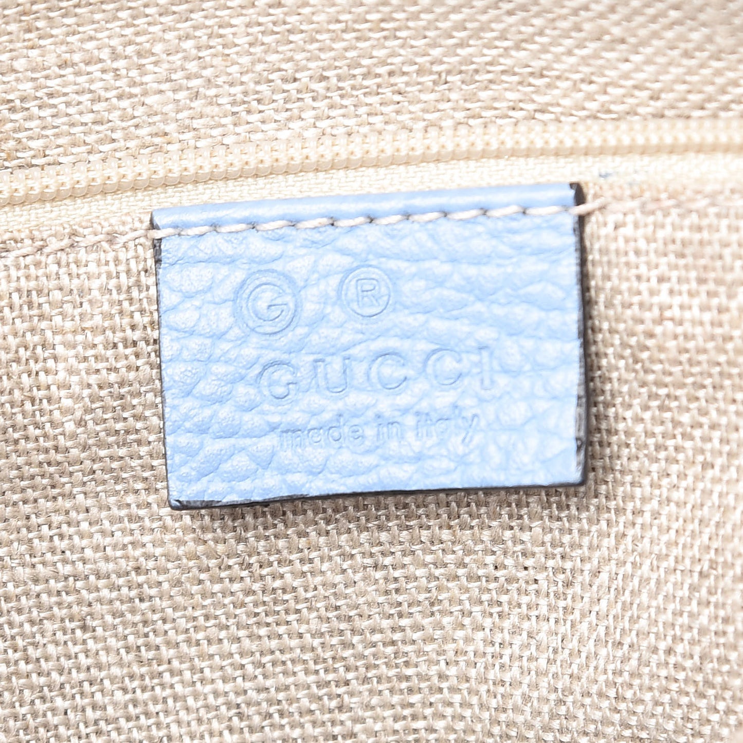 Dollar Calfskin GG Charm Dome Satchel Mineral Blue