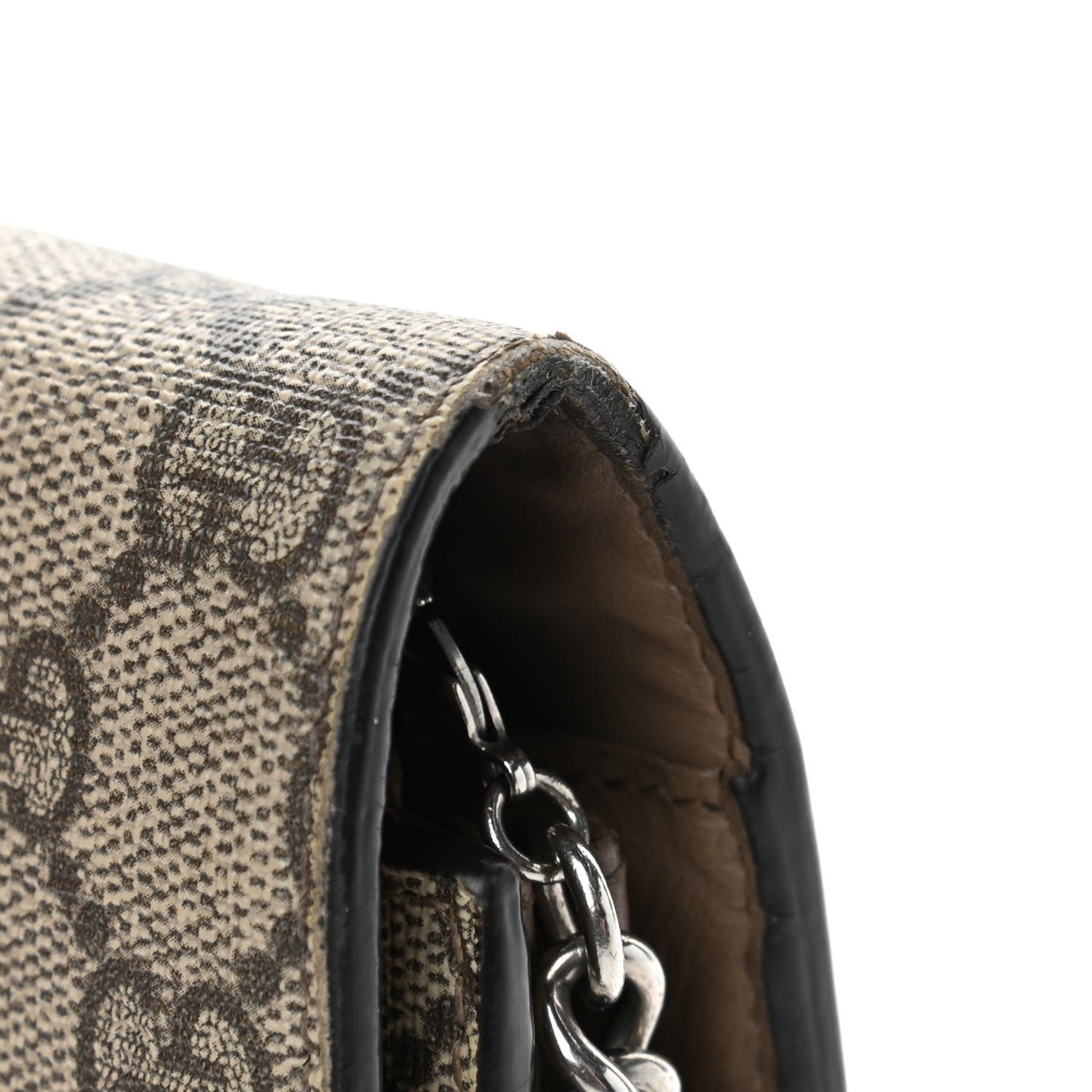 GG Supreme Monogram Mini Dionysus Chain Wallet Beige Taupe