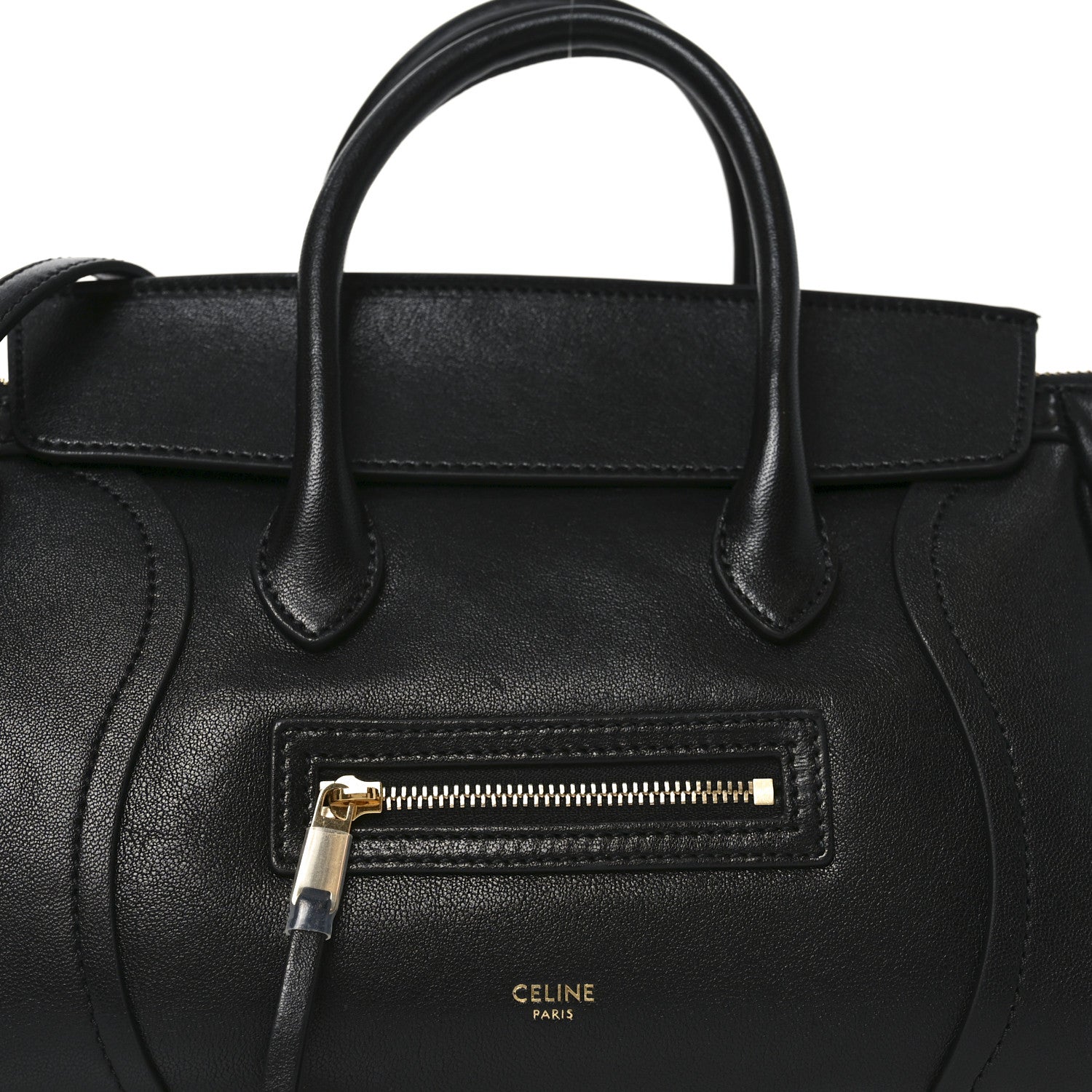 Celine Supple Shiny Lambskin Little New Luggage Black 7 of 9