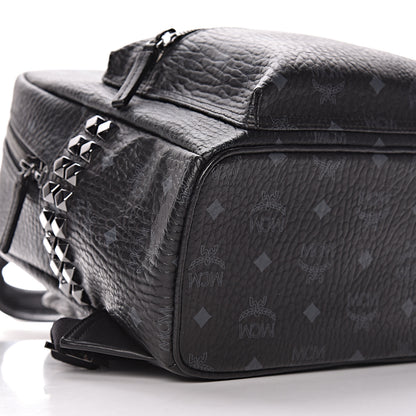 MCM Visetos Small Side Stud Stark Backpack Black 11 of 13