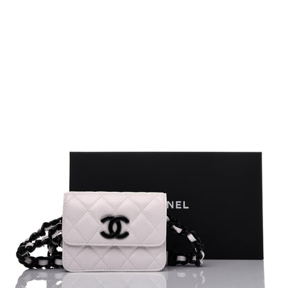 Chanel Caviar Quilted My Everything Belt Flap Card Holder White 14 of 14