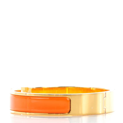 Hermes Enamel Narrow Clic Clac H Bracelet PM Orange 3 of 6