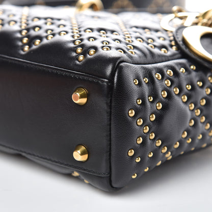 Christian Dior Lambskin Studded Mini Supple Lady Dior Black 8 of 8