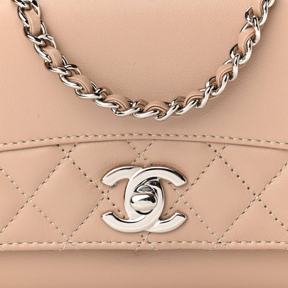 Chanel Calfskin Mini Tramezzo Flap Beige 8 of 11