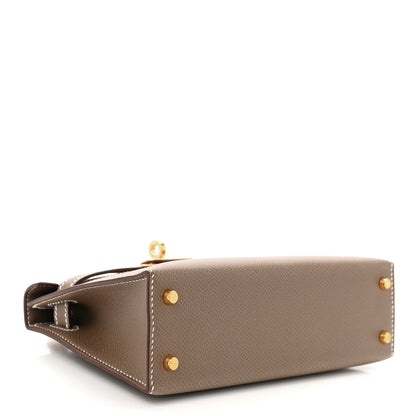 Hermes Epsom Mini Kelly Sellier 20 Etoupe 4 of 11