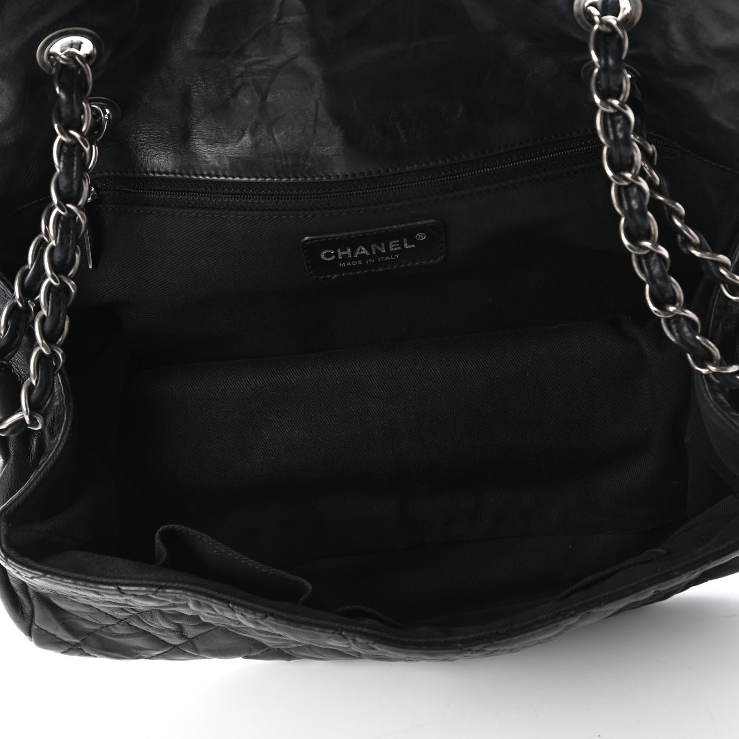 Chanel Distressed Lambskin Quilted Flap Black 5 of 10