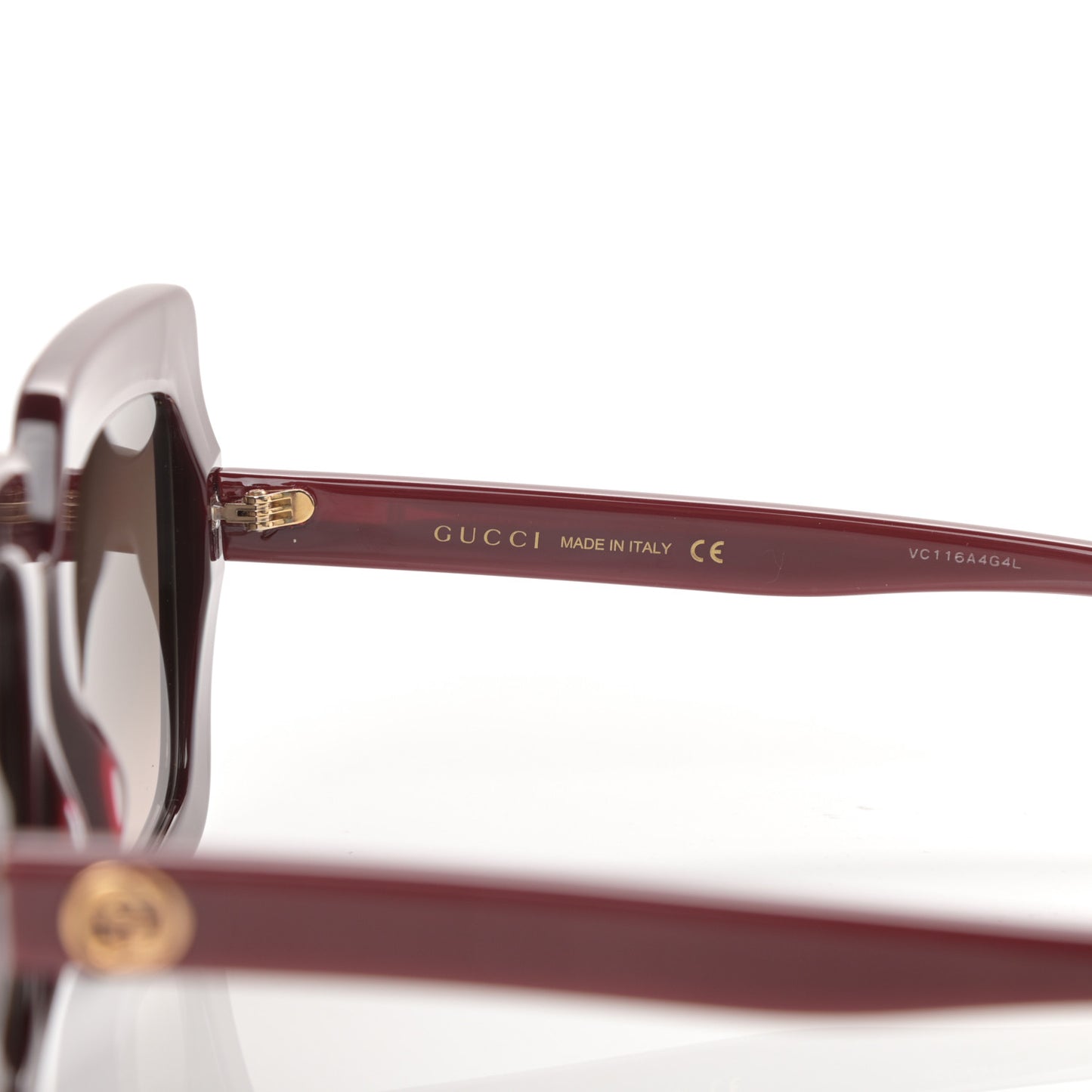 Acetate Square Frame Sunglasses GG0328S Red