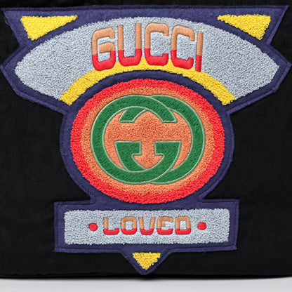 Gucci Nylon Twill 80s Logo Patch Backpack Black 9 of 14