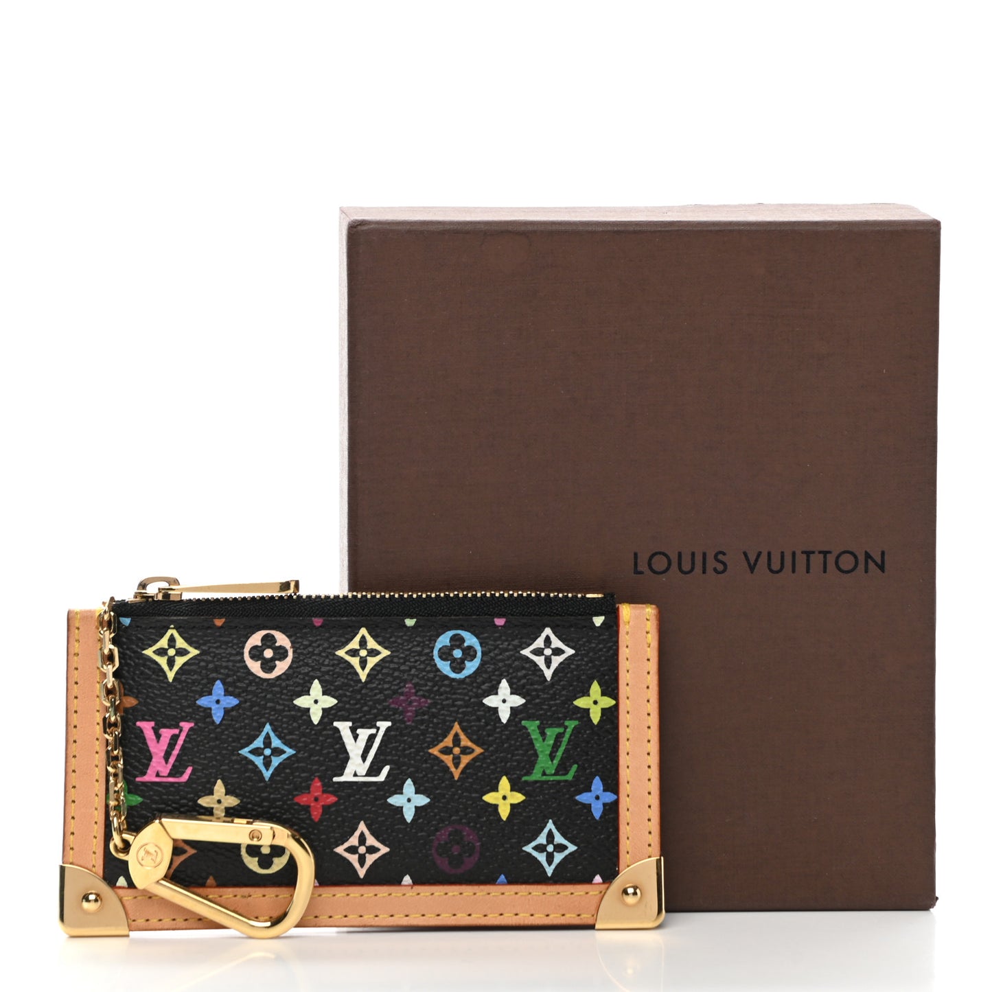 Monogram Multicolor Key Pouch Black