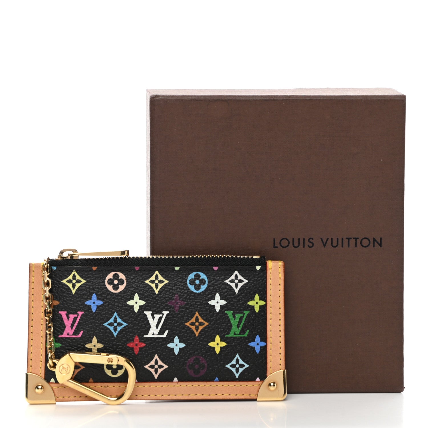 Louis Vuitton Monogram Multicolor Key Pouch Black 9 of 9