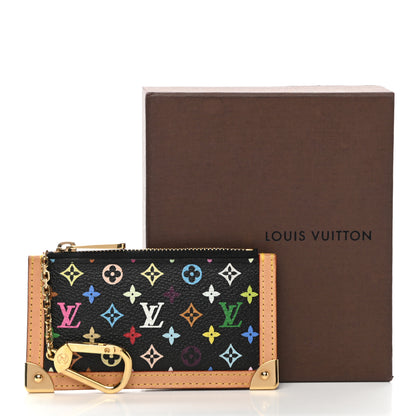Louis Vuitton Monogram Multicolor Key Pouch Black 9 of 9