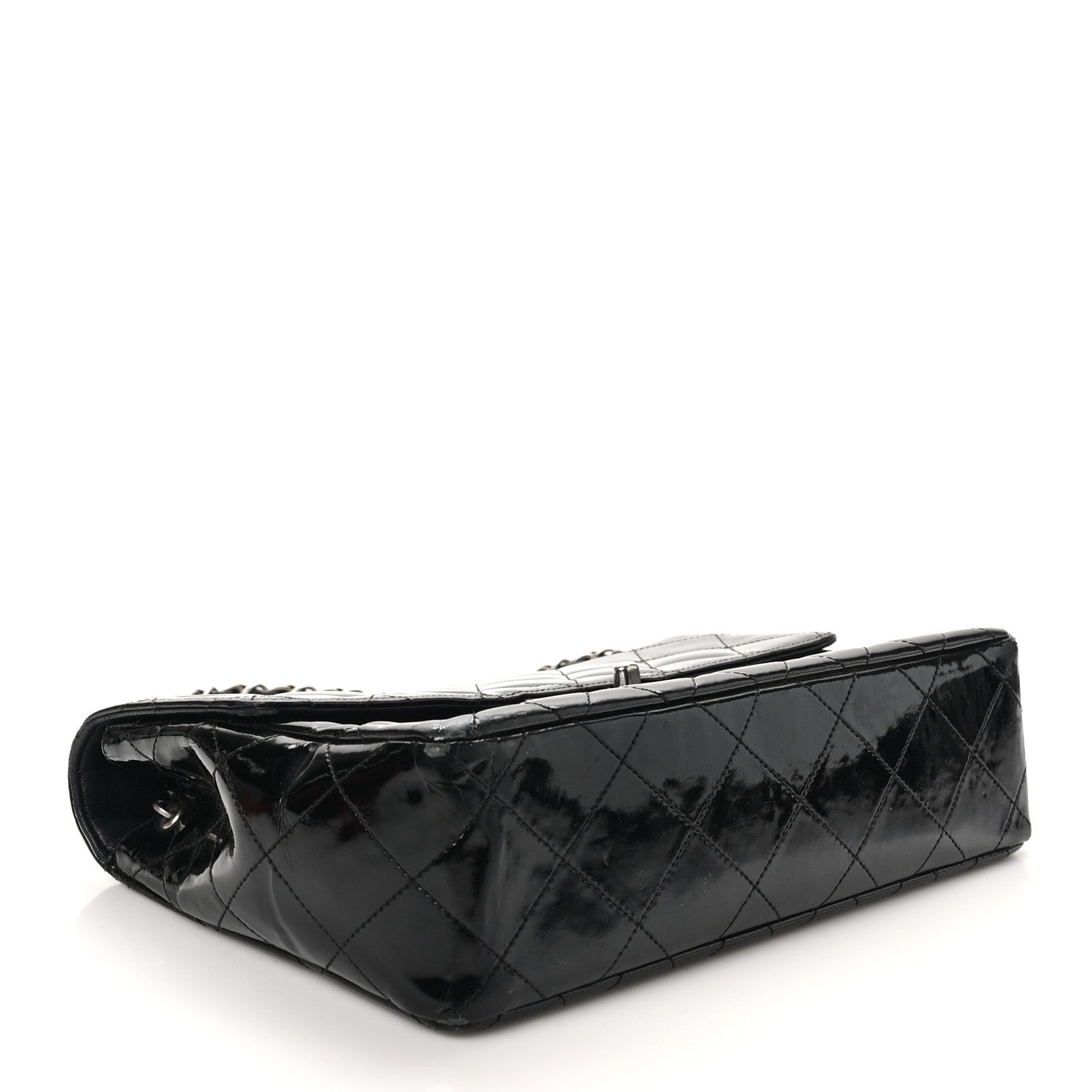 Chanel Patent Quilted Medium Single Flap Black 4 of 10