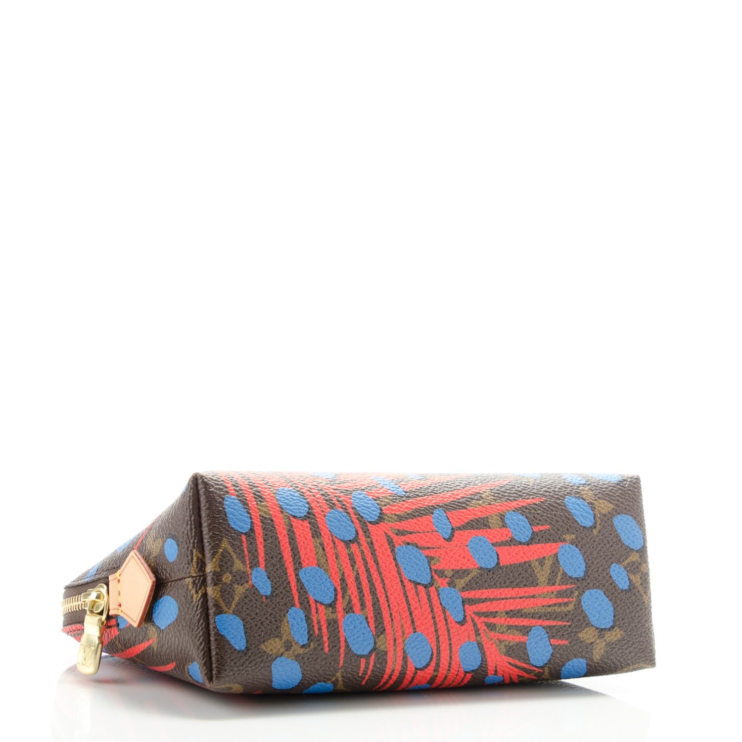 Louis Vuitton Monogram Jungle Dots Cosmetic Pouch Coquelicot Denim 4 of 7
