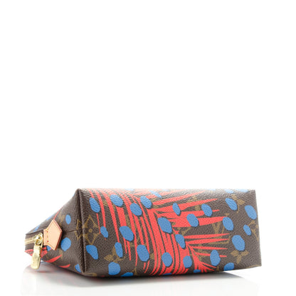 Louis Vuitton Monogram Jungle Dots Cosmetic Pouch Coquelicot Denim 4 of 7