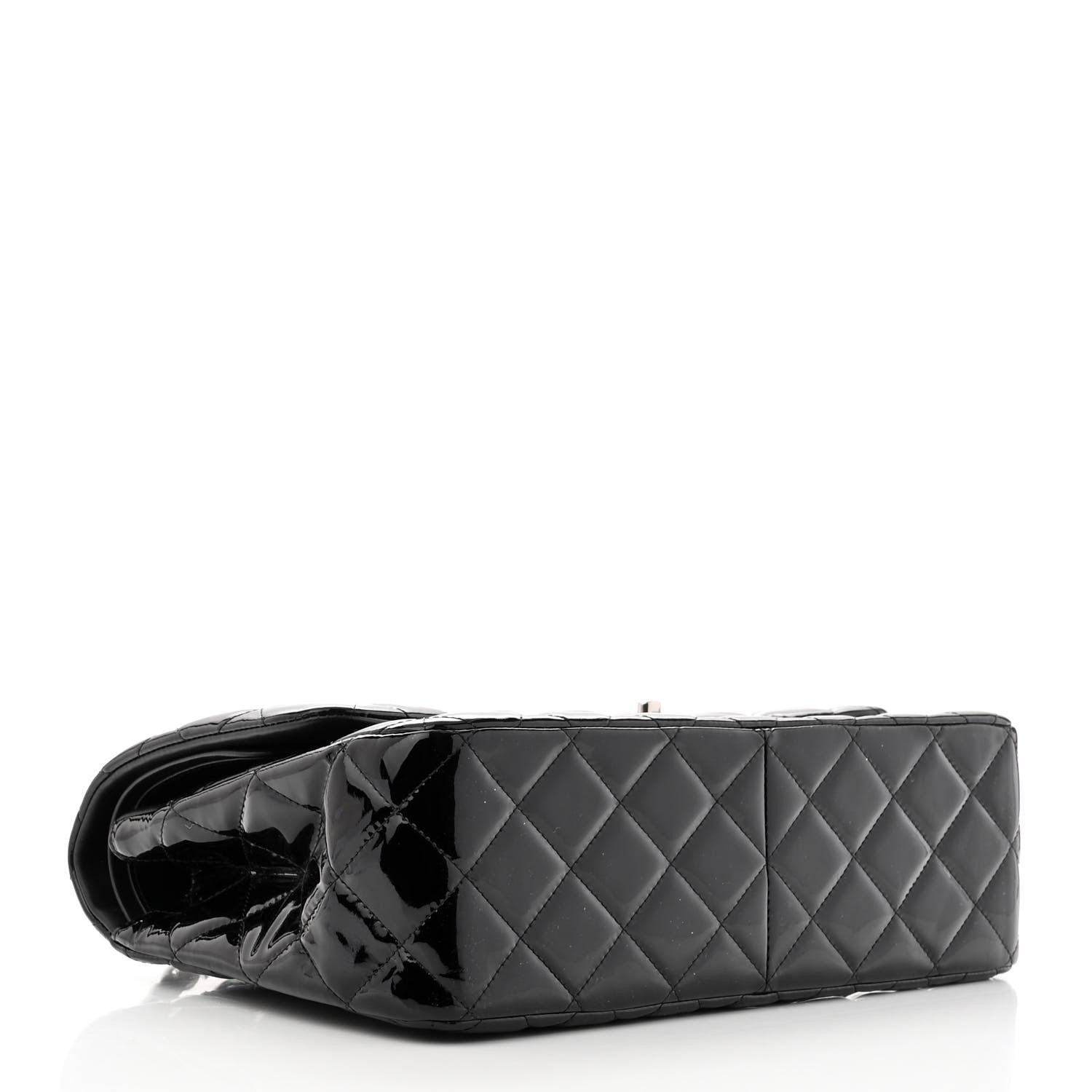 Chanel Patent Quilted Jumbo Double Flap Black 4 of 10
