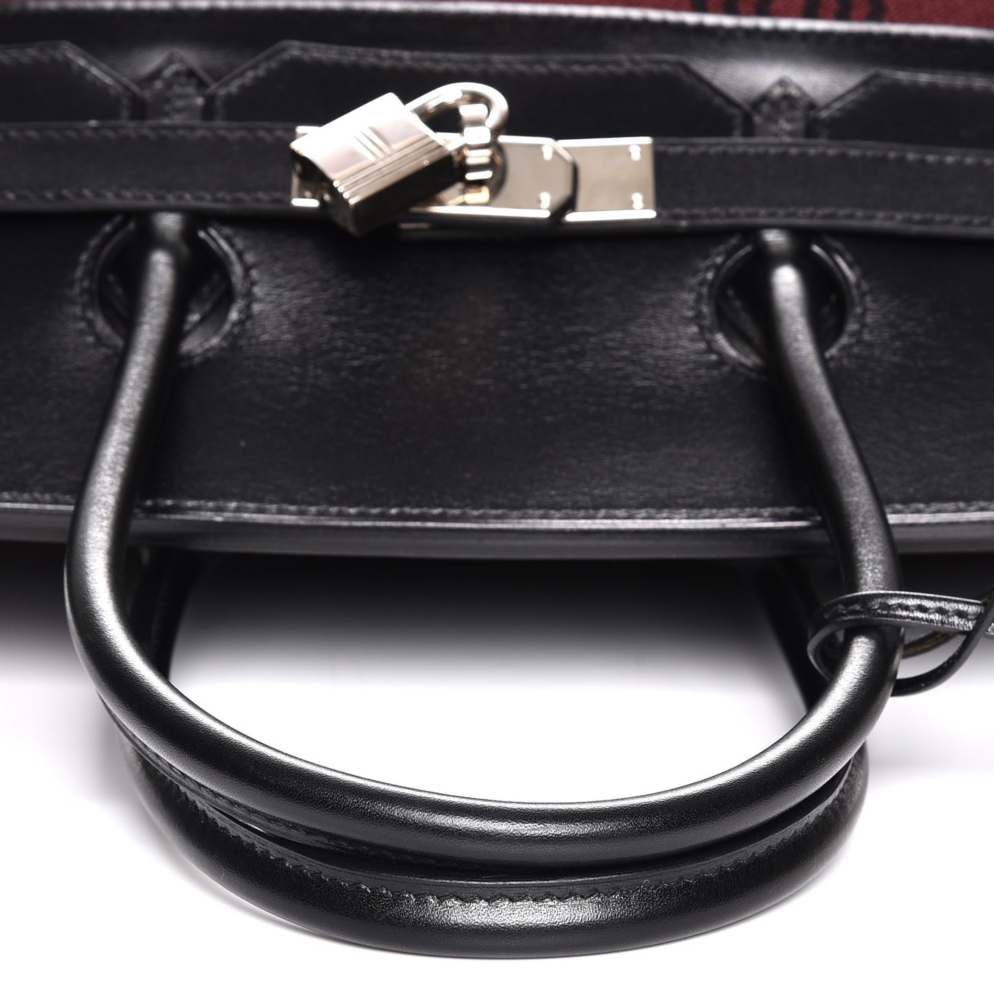 Toile Box Potamus Birkin 35 Black Rouge H
