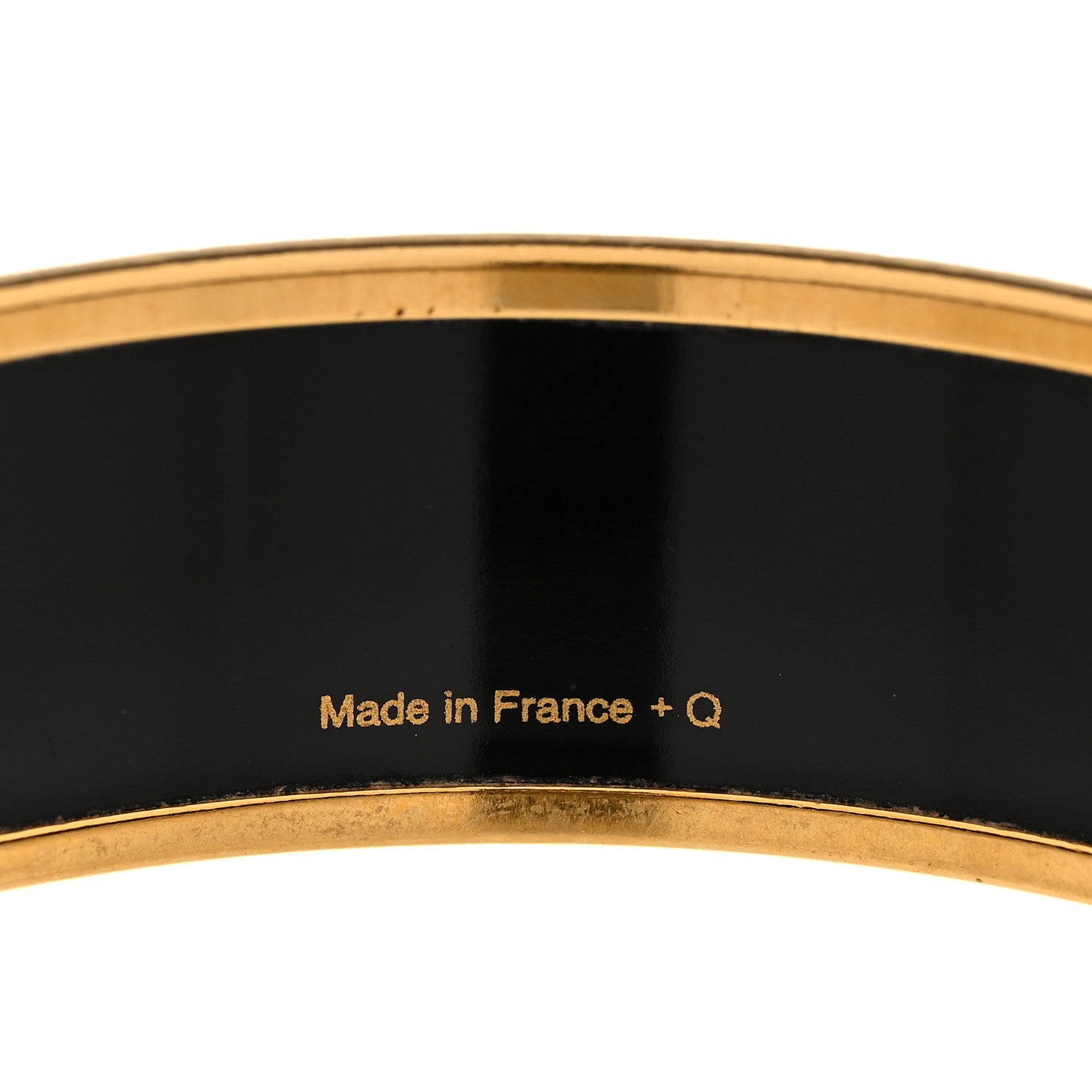 Hermes Enamel Printed Caleche Wide Bracelet 65 Jaune De Mars 5 of 6