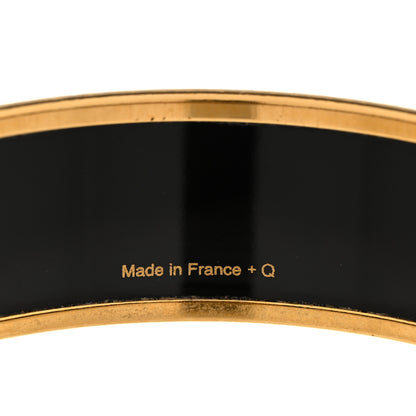 Hermes Enamel Printed Caleche Wide Bracelet 65 Jaune De Mars 5 of 6
