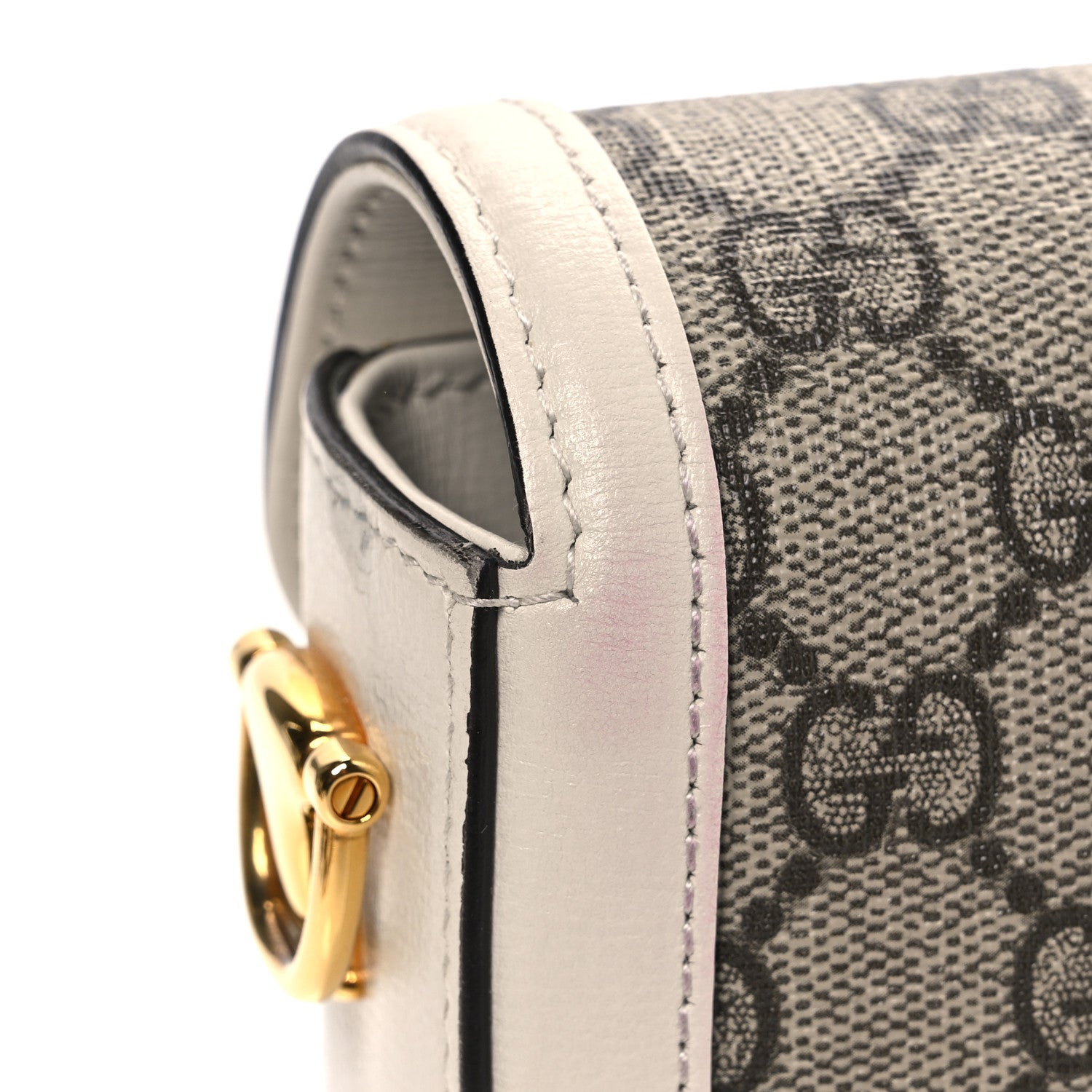Gucci GG Supreme Monogram Textured Dollar Calfskin Web Mini Horsebit 1955 Shoulder Bag 11 of 11