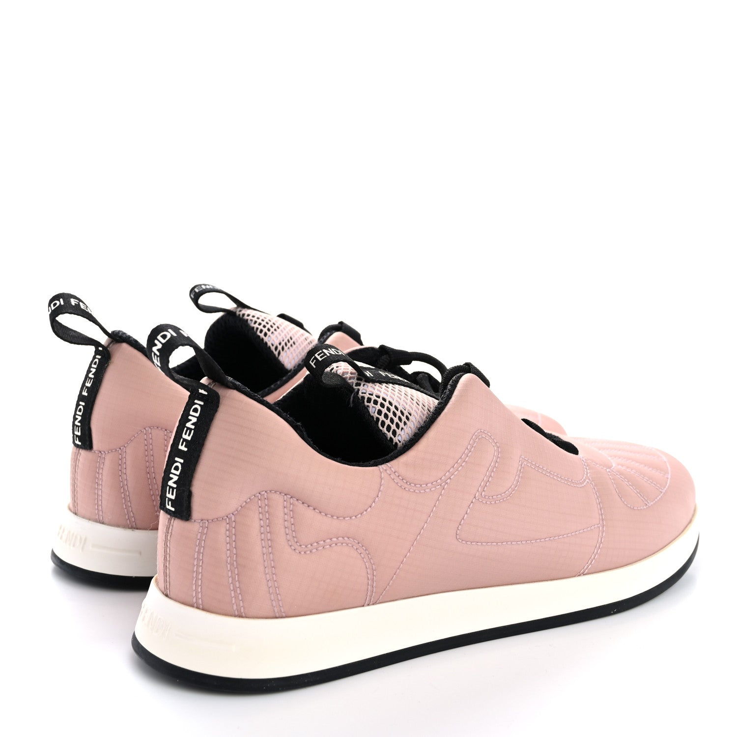 Fendi Nylon FFreedom Sneakers 36 White Rosa 5 of 12