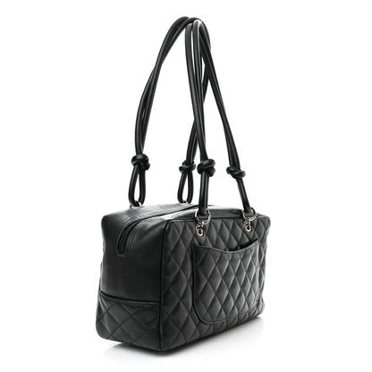 Chanel Calfskin Quilted Large Cambon Bowler Black 3 of 12
